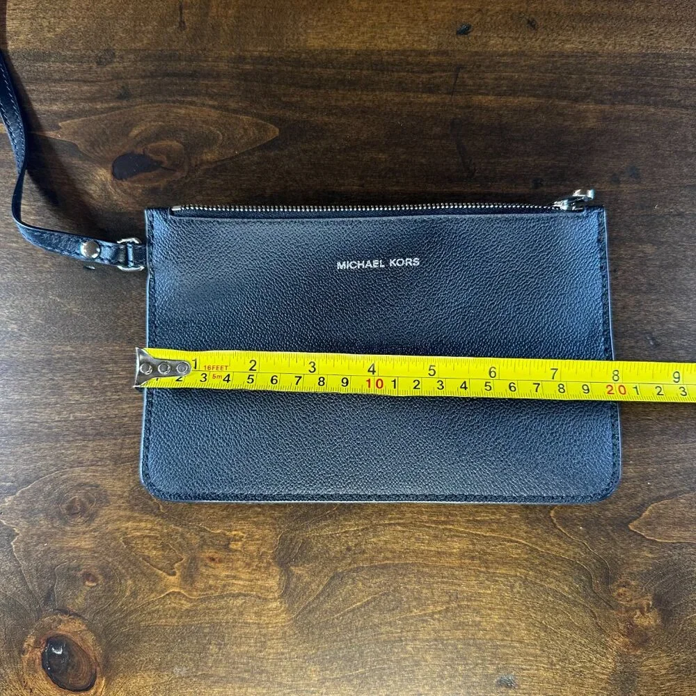 MICHAEL Michael Kors Hayley Large Convertible Tote & Zip Pouch - Black Leather - Picture 9 of 12